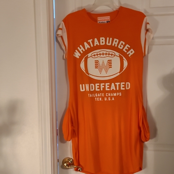 Dresses & Skirts - Whataburger Undefeated Orange Football Tee Dress